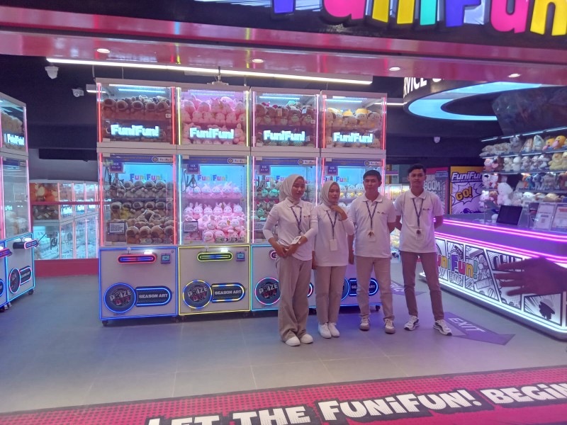 Tren Mesin Capit Hadir di Bengkulu, FuniFuni Resmikan Gerai Baru