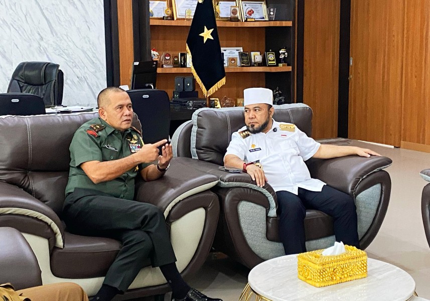 Gubernur Helmi Hasan Temui Danrem 041/Gamas, Bahas Pembangunan dan Ketahanan Pangan