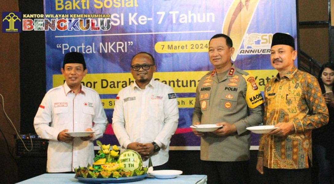 Kanwil Kemenkumham Bengkulu Merayakan  Ulang Tahun ke-7 Media Digital SMSI 