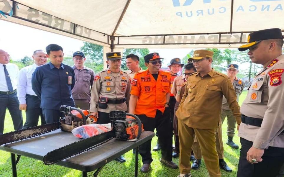 Hadapi Puncak La Nina, Bupati Zurdi Nata Cek Kesiapan Pasukan Penanggulangan Bencana