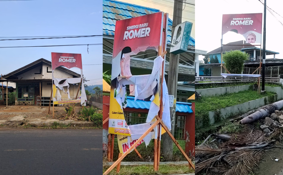 Tim Hukum Romer Desak Penindakan Hukum atas Pengrusakan Baliho di Lebong