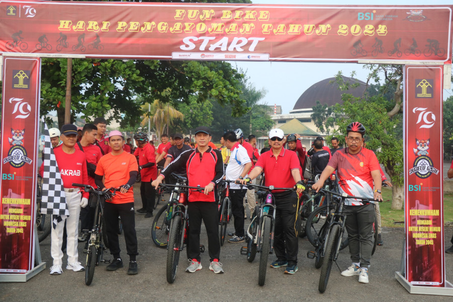 Kanwil Kemenkumham Bengkulu Sukses Gelar Funbike Meriah Peringatan Hari Pengayoman ke-79