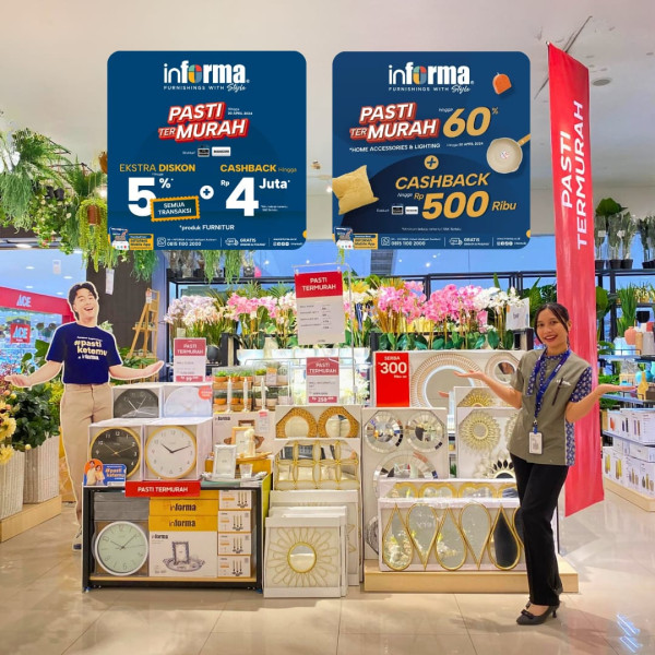 Promo Furnitur Informa Bengkulu: Ekstra Diskon 5% + Cashback Hingga Rp 4 Juta