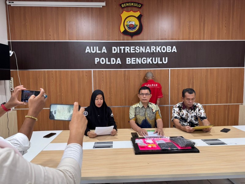 Polda Bengkulu Ringkus Residivis Sabu, Sita Barang Bukti Hampir 60 Gram