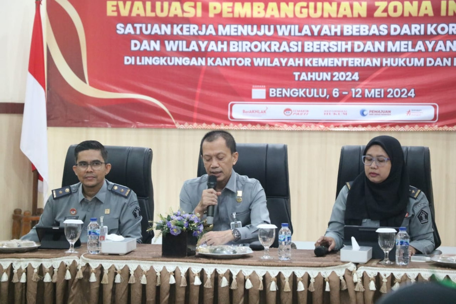 Kakanwil Kemenkumham Bengkulu Optimis Capai WBK pada 2024 Setelah Evaluasi ZI