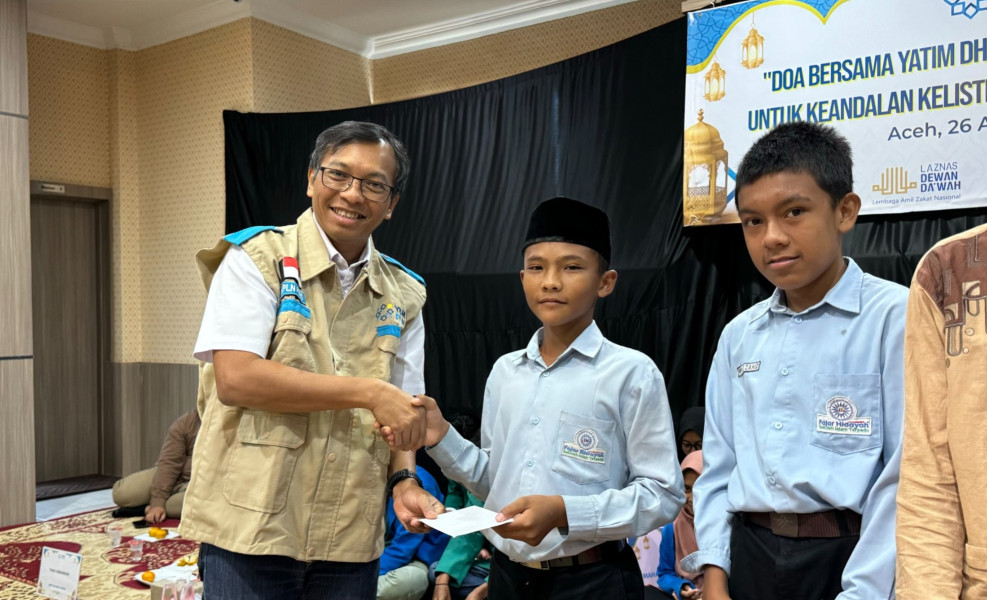 Sambut  PON XXI Aceh-Sumut PLN Gelar Doa Bersama Yatim & Mahasiswa Dhuafa Banda Aceh