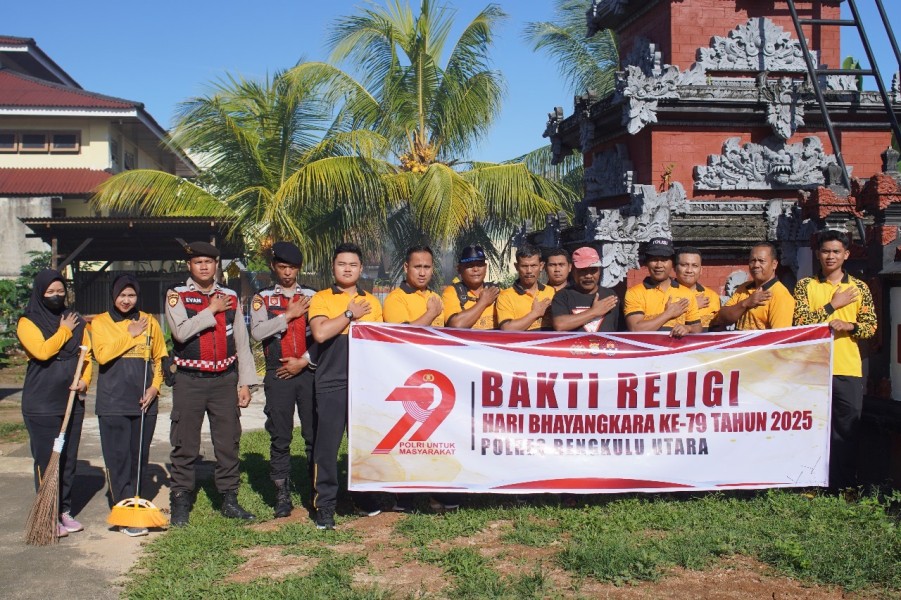 Bakti Religi Serentak Polres Bengkulu Utara, Sasar Rumah Ibadah Lintas Agama