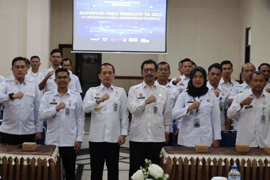 Pembukaan Supervisi Pagu Indikatif TA 2025 Satker di Lingkungan Kanwil Kemenkumham Bengkulu