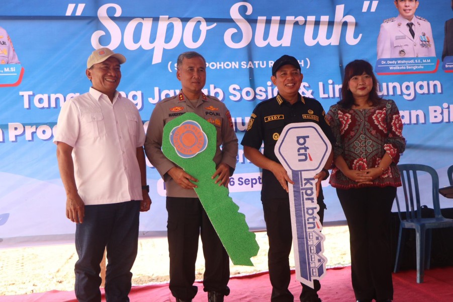 BTN dan REI Bengkulu Gelar Penanaman 1.000 Pohon Bersama Kapolda dan Walikota