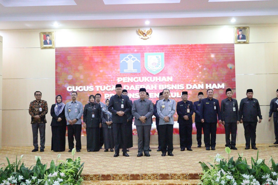 Gubernur Bengkulu Kukuhkan Gugus Tugas Daerah Bisnis dan HAM untuk Memperkuat Perlindungan HAM