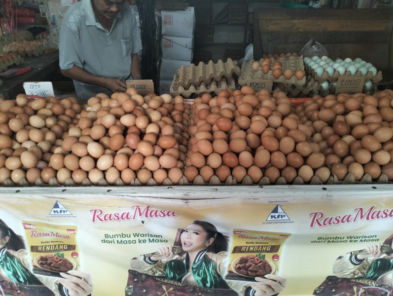 Harga Telur Ayam di Pasar Bengkulu Rp40 Ribu hingga Rp60 Ribu