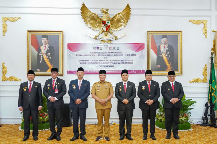 Jelang Pilkada 2024, Gubernur Rohidin Lantik Pjs di 5 Kabupaten dan 1 Kota