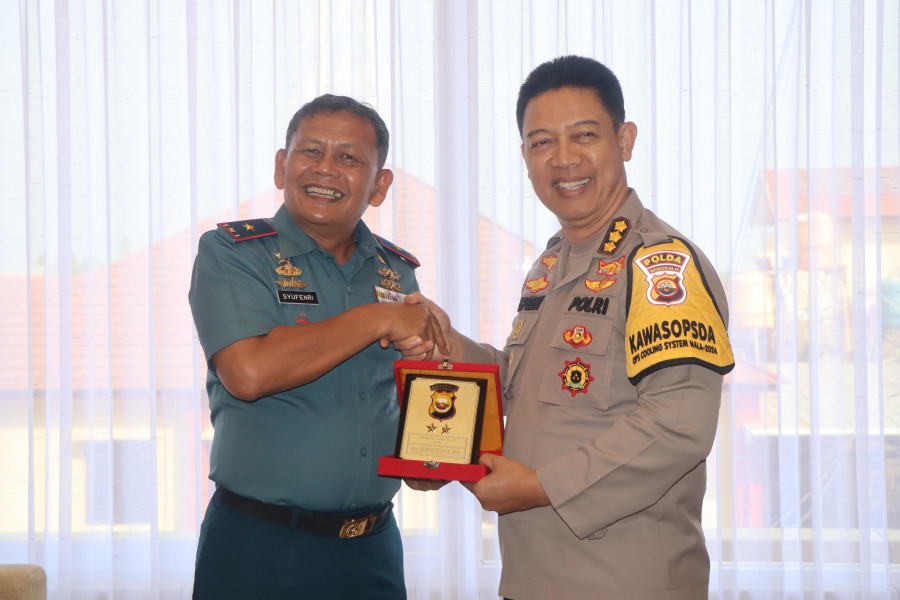 Usai Pimpin Sertijab Danlanal Bengkulu, Danlantamal II Silaturahmi ke Polda Bengkulu