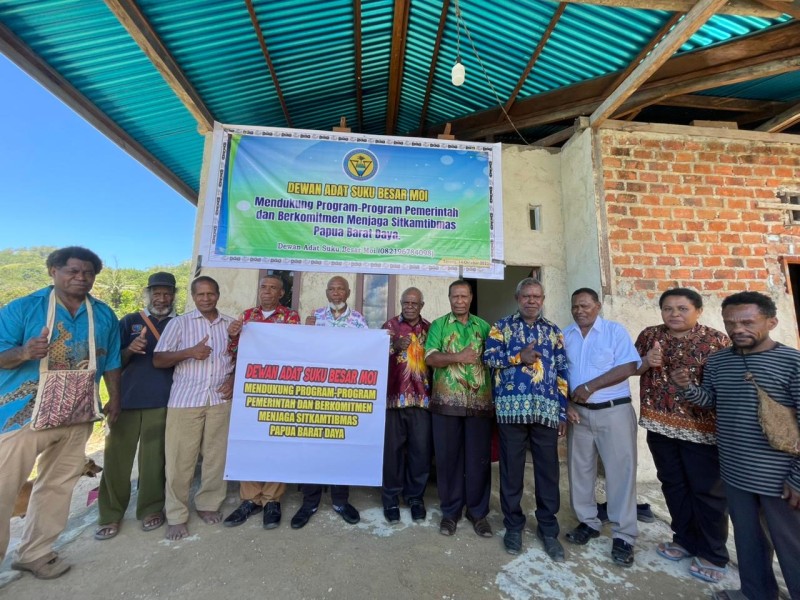 Dewan Adat Komitmen Dukung Program Pemerintah dan Jaga Sitkamtibmas di Sorong
