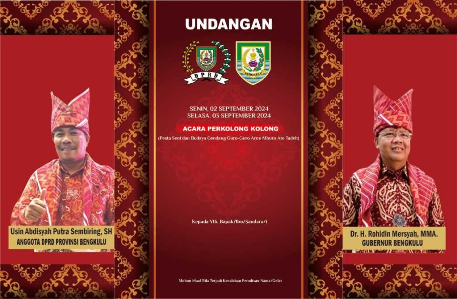 Masyarakat Karo Bengkulu Gelar Kerja Tahun Guro-Guro Aron 2024