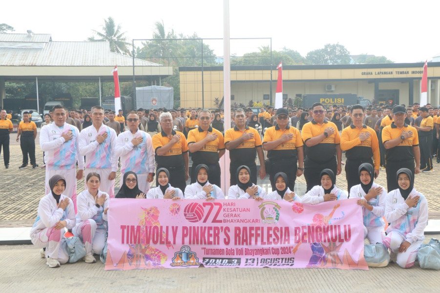 Kapolda Bengkulu Lepas Tim Voli Bhayangkari: Siap Bawa Pulang Gelar Juara di Kapolri Cup 2024