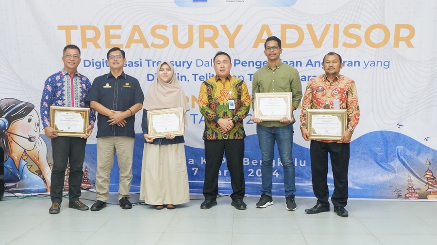 Kanwil Kemenkumham Bengkulu Berprestasi dalam Treasury Advisor Awards 2024 oleh KPPN