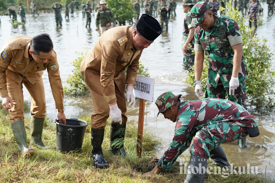 Wagub Bengkulu Rosjonsyah Ajak Warga Tanam Pohon di Pelabuhan Pulau Baai untuk Lingkungan yang Lebih Hijau dan Sehat