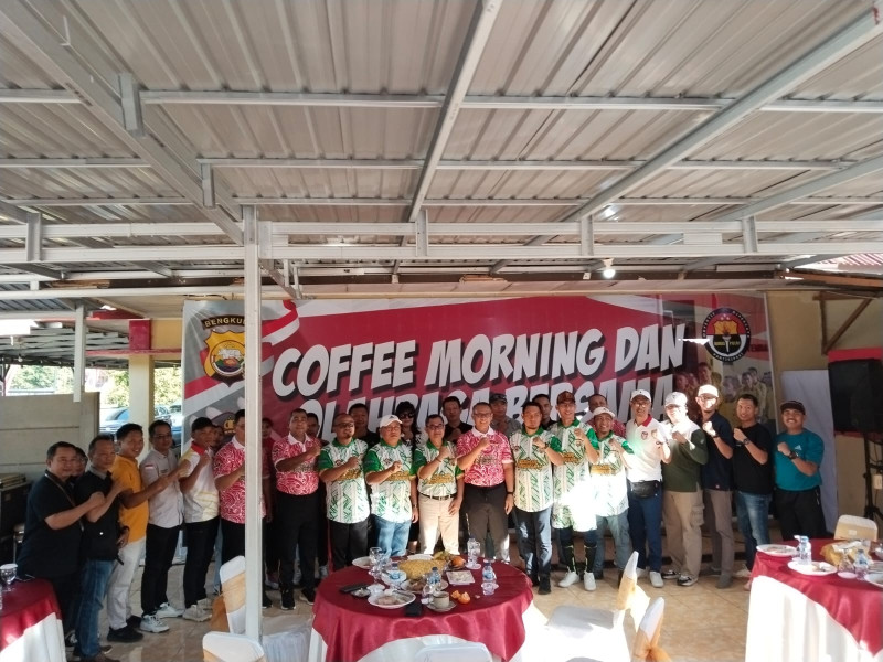 Kapolda Bengkulu Gelar Coffee Morning dan Olahraga Bersama Insan Pers