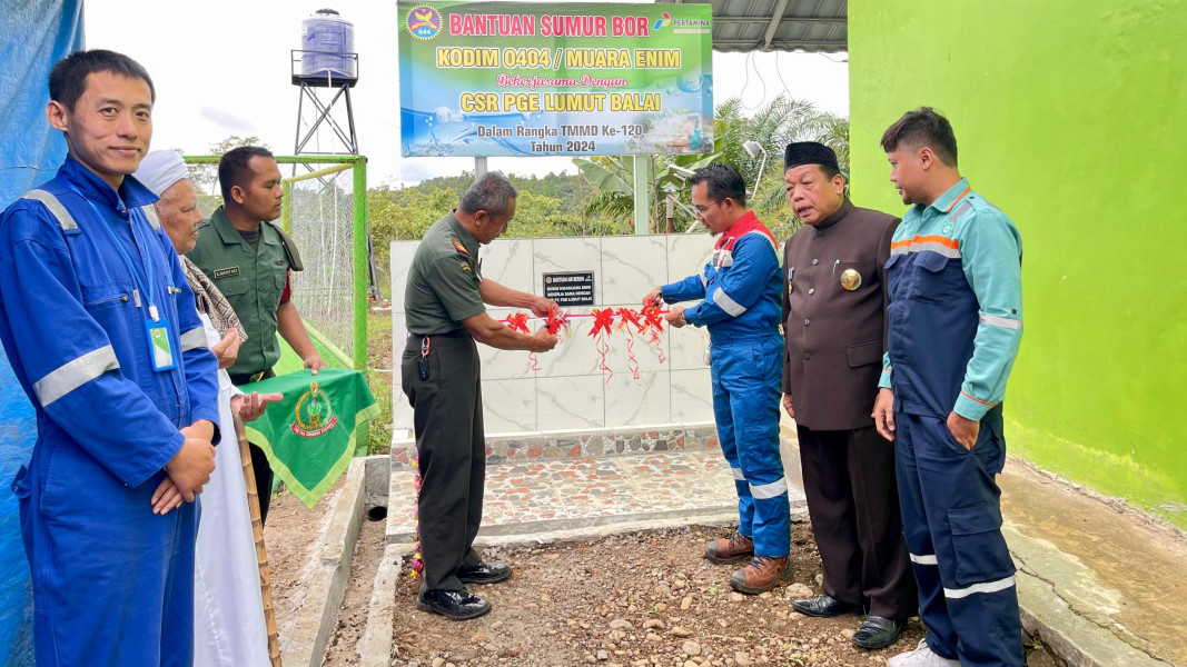 PT Pertamina Geothermal Energy Tbk Area Lumut Balai Salurkan CSR Bantuan Sumur Bor dan Tempat Wudhu di Pondok Pesantren Al Haramain