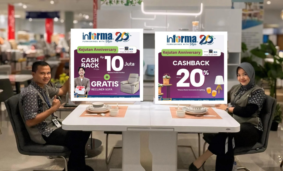 Promo Home Accs dan Lighting di Informa Bengkulu: Cashback hingga 20 Persen