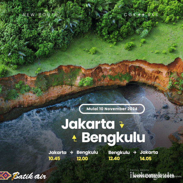 Batik Air Buka Rute Baru Bengkulu–Jakarta, Dorong Konektivitas dan Pariwisata