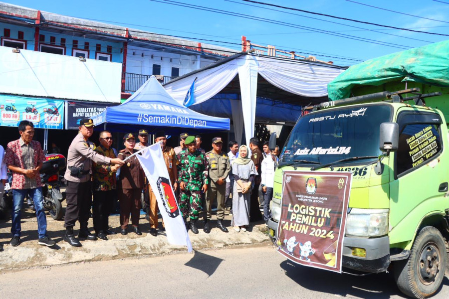 Kapolres Lebong Dukung Pendistribusian Logistik Pemilu 2024 oleh KPU Lebong