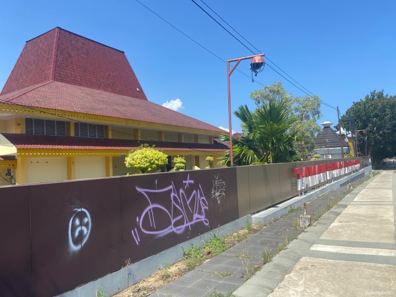 Aksi Vandalisme Coreng Pagar Taman Budaya