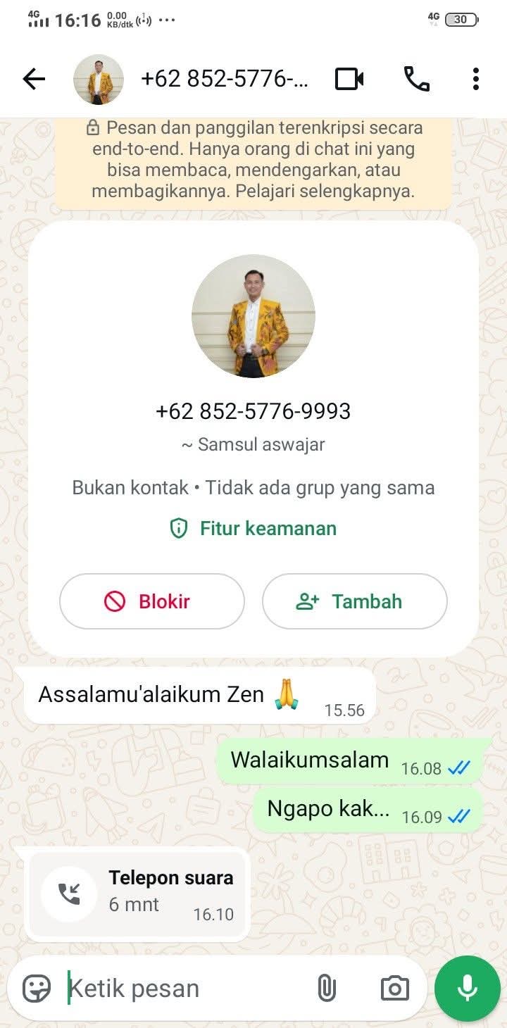 Nomor Palsu Catut Nama Waka I DPRD Seluma, Samsul Aswajar Minta Publik Hati-hati