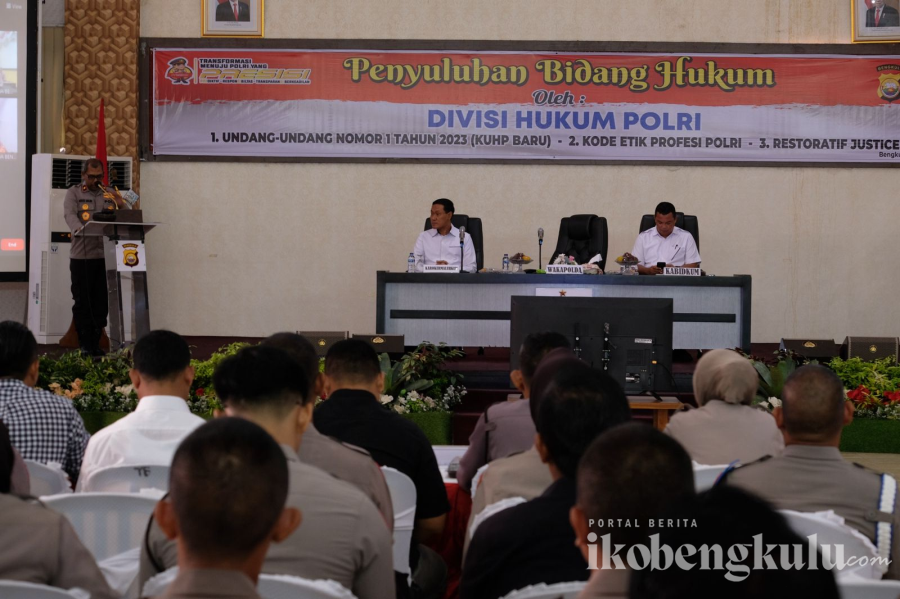 Divkum Polri dan Polda Bengkulu Sosialisasikan KUHP Baru dan Perpol No 8 Tahun 2021 untuk Penegakan Hukum yang Lebih Modern
