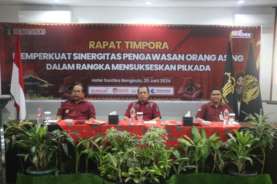 Kemenkumham Bengkulu Gelar Koordinasi Pengawasan Orang Asing (TIMPORA) Tingkat Provinsi Bengkulu 2024, Wujudkan Pengawasan Berdampak