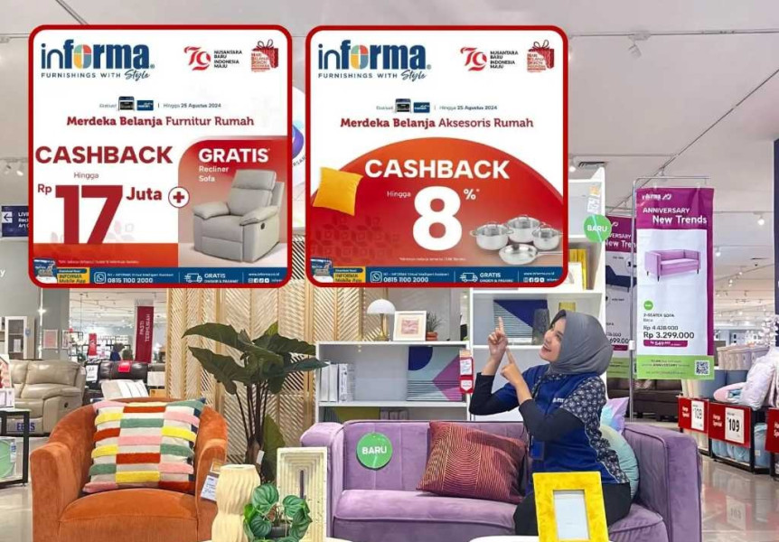 INFORMA Bengkulu Hadirkan Promo Home Accessories dan Lighting: Cashback Hingga 8 Persen dan Hadiah Spesial