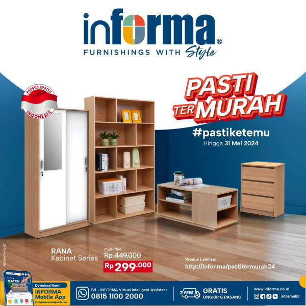 INFORMA Luncurkan Promo  PASTI TERMURAH untuk Beragam Furnitur dan Aksesoris Rumah
